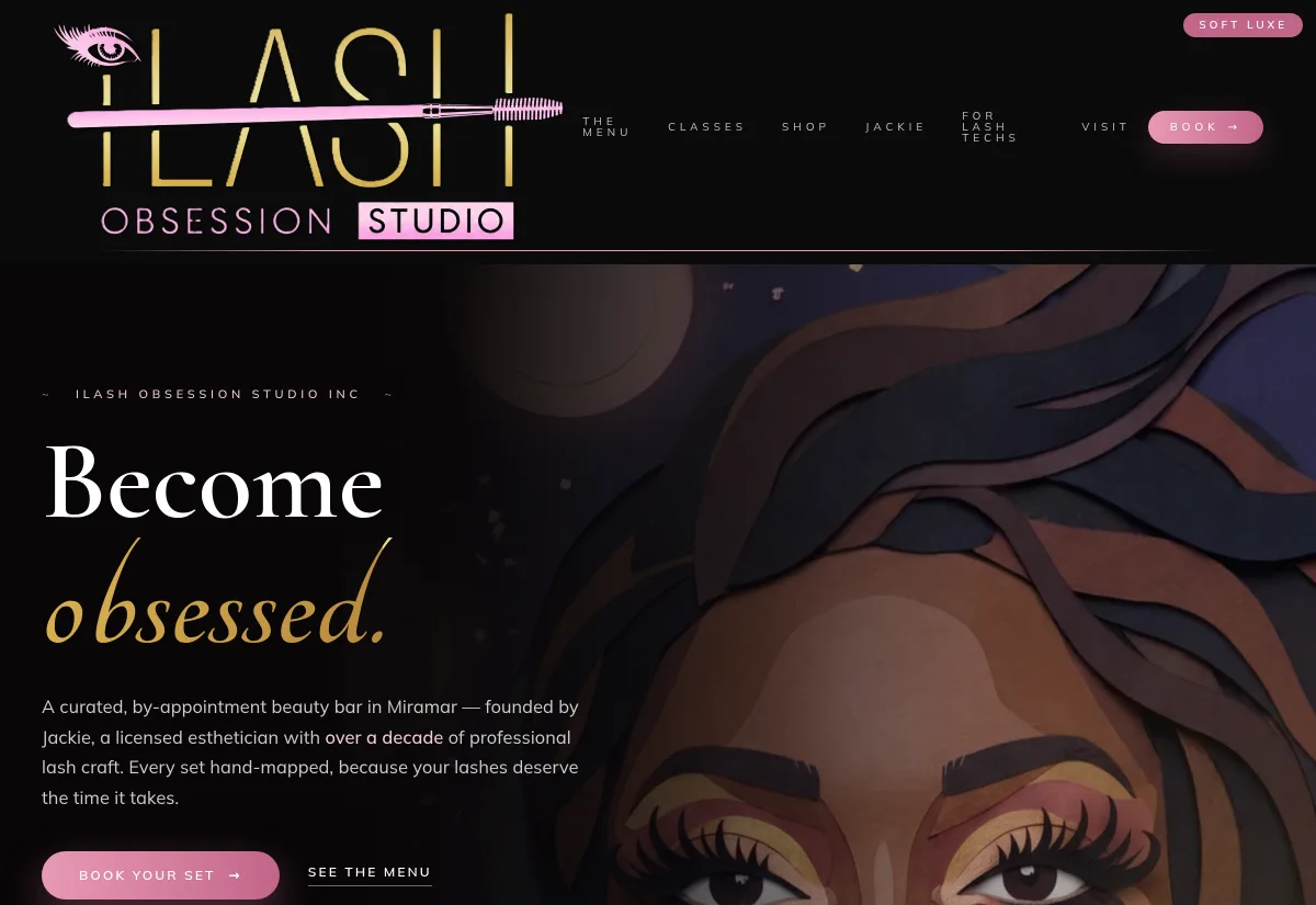 iLash Obsession lash studio site